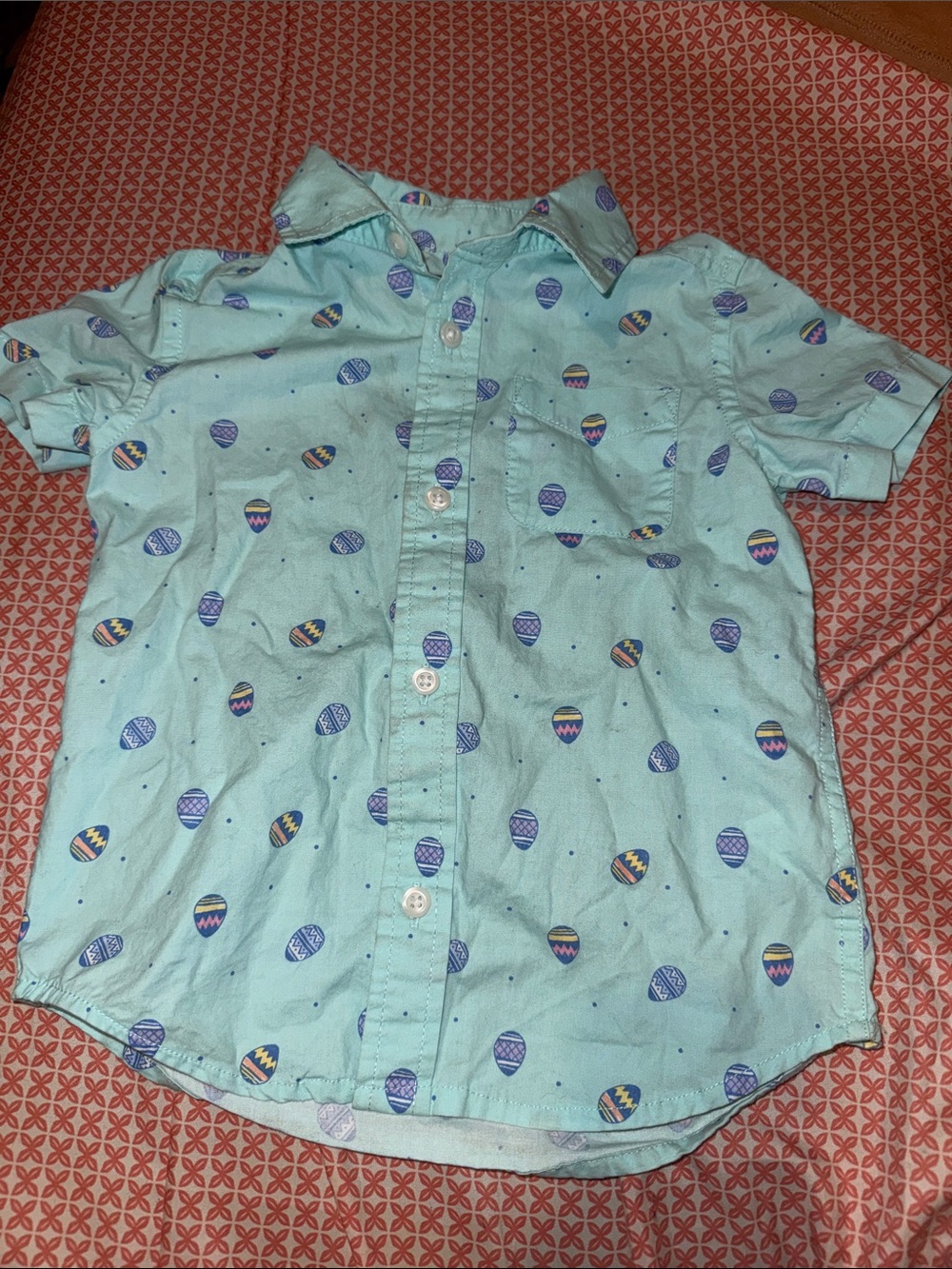 The Children's Place 3T button down Easter egg shirt